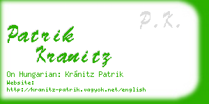 patrik kranitz business card