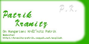 patrik kranitz business card